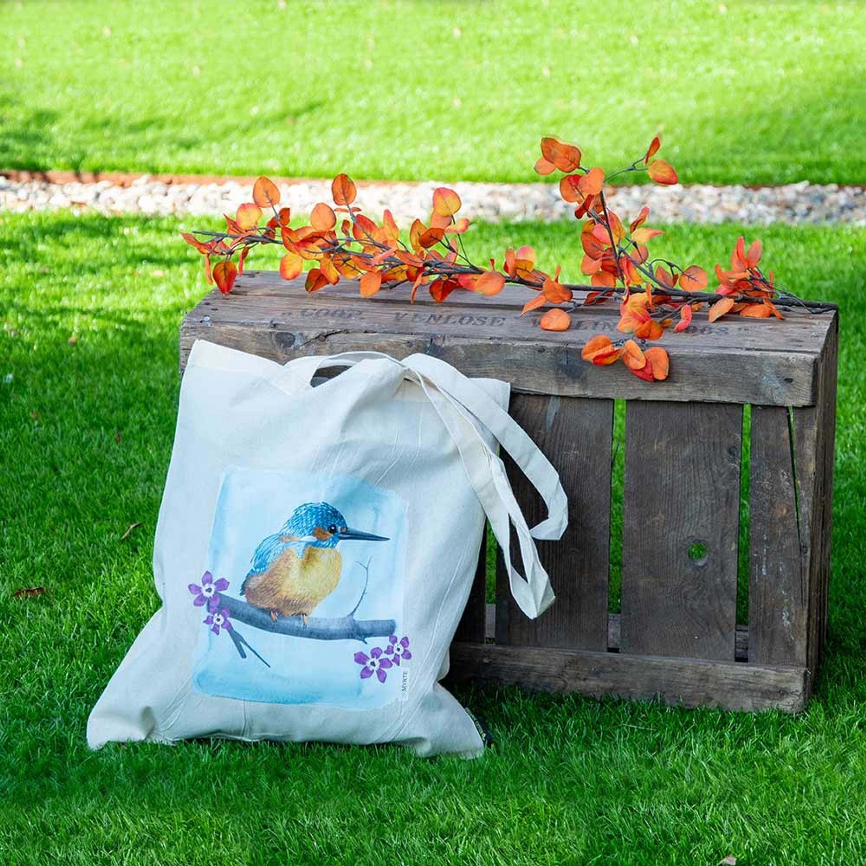 Ruime shopper tas van canvas en ecoleer en rits - Lagotto - legergroen