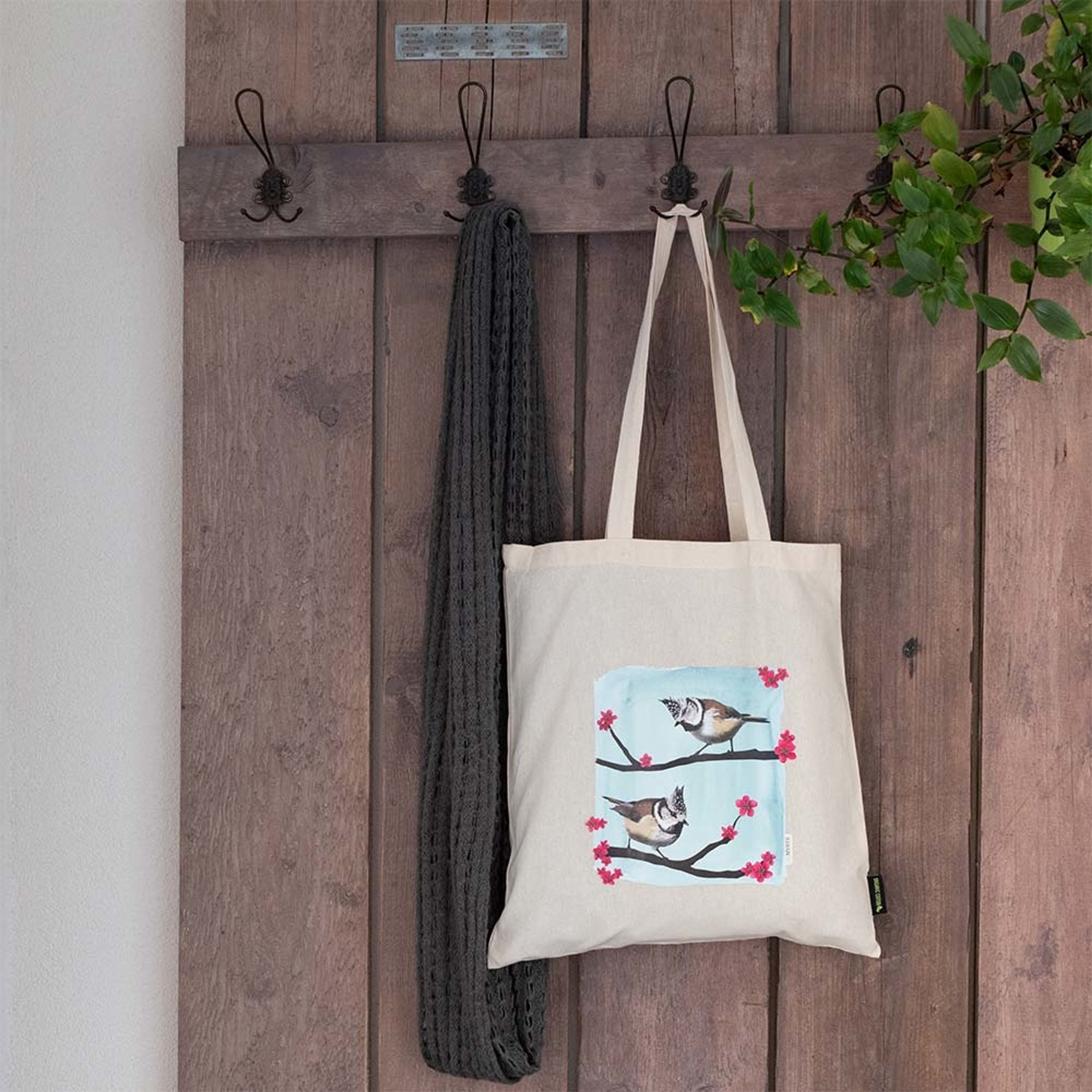 Baumwolltasche „Haubenmeise“ - Myrte | CJ Wildlife