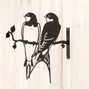 Metal Silhouette - Pair of Swallows