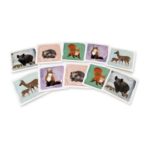 Sélection de cartes de voeux des animaux de la forêt Myrte - 2 x 5 choix