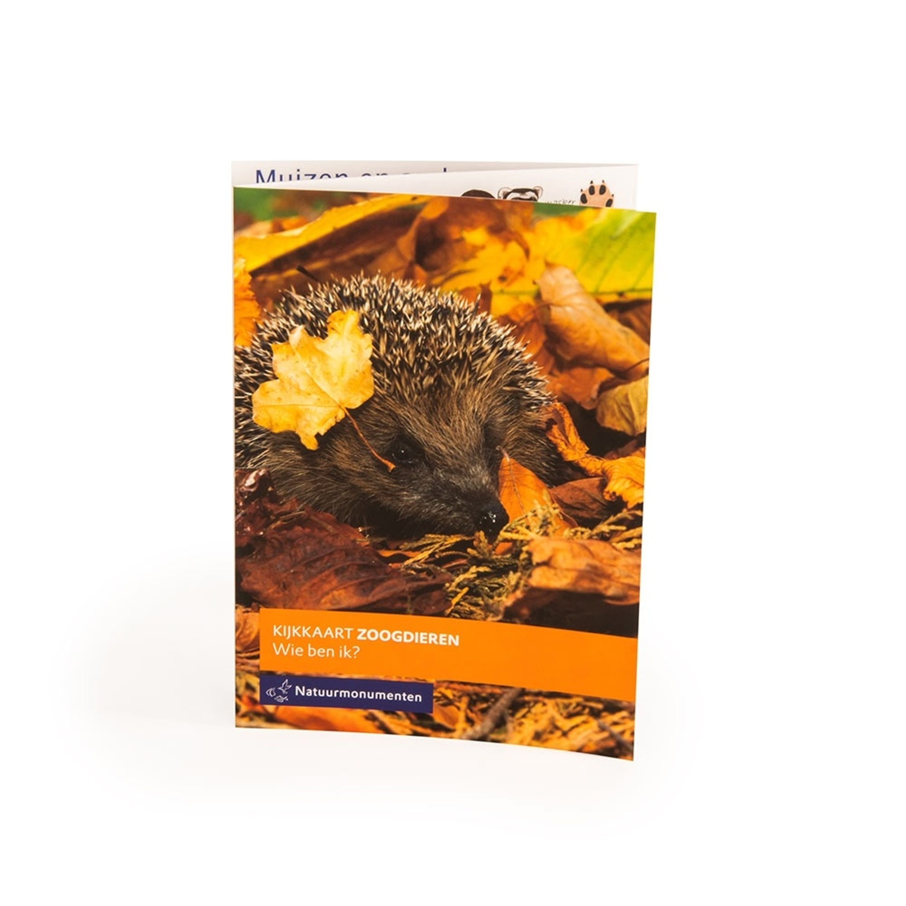 Natuurmonumenten Kijkkaart Zoogdieren | Herkenkaart | Zoogdieren herkennen | Met informatie over spo