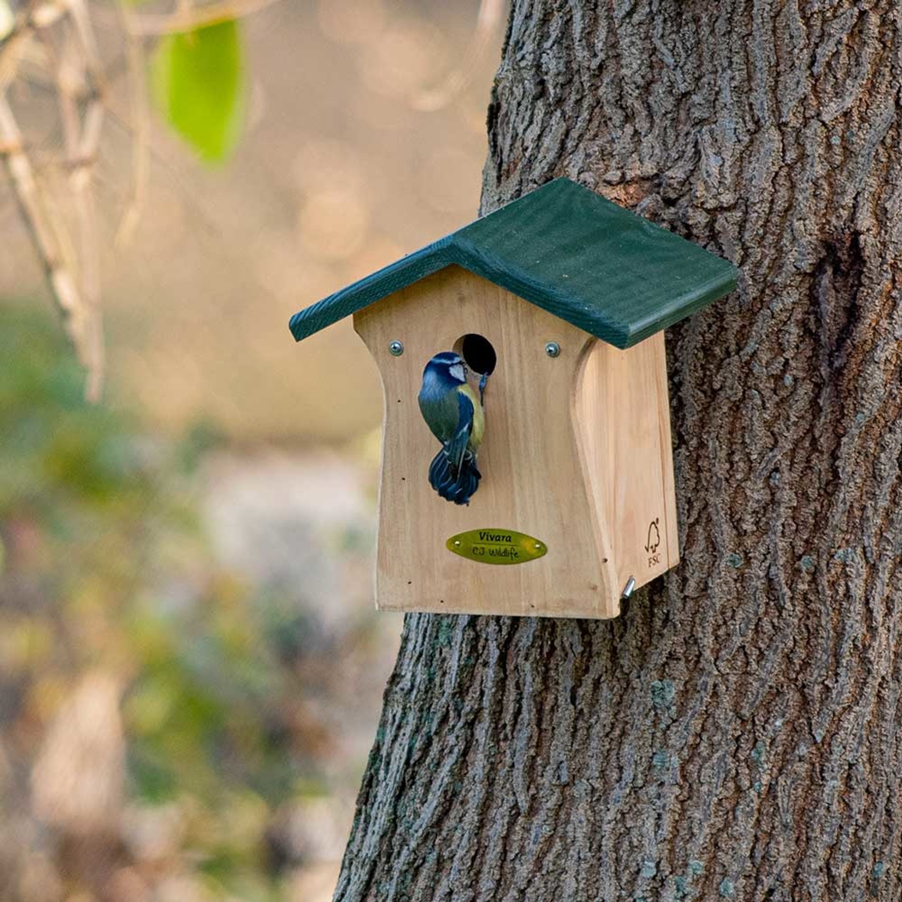 Meilleurs prix pour Nichoir Bonaire 28 mm | Nichoir Bois | Nichoir oisaux | Maison oiseaux bois | Vivara