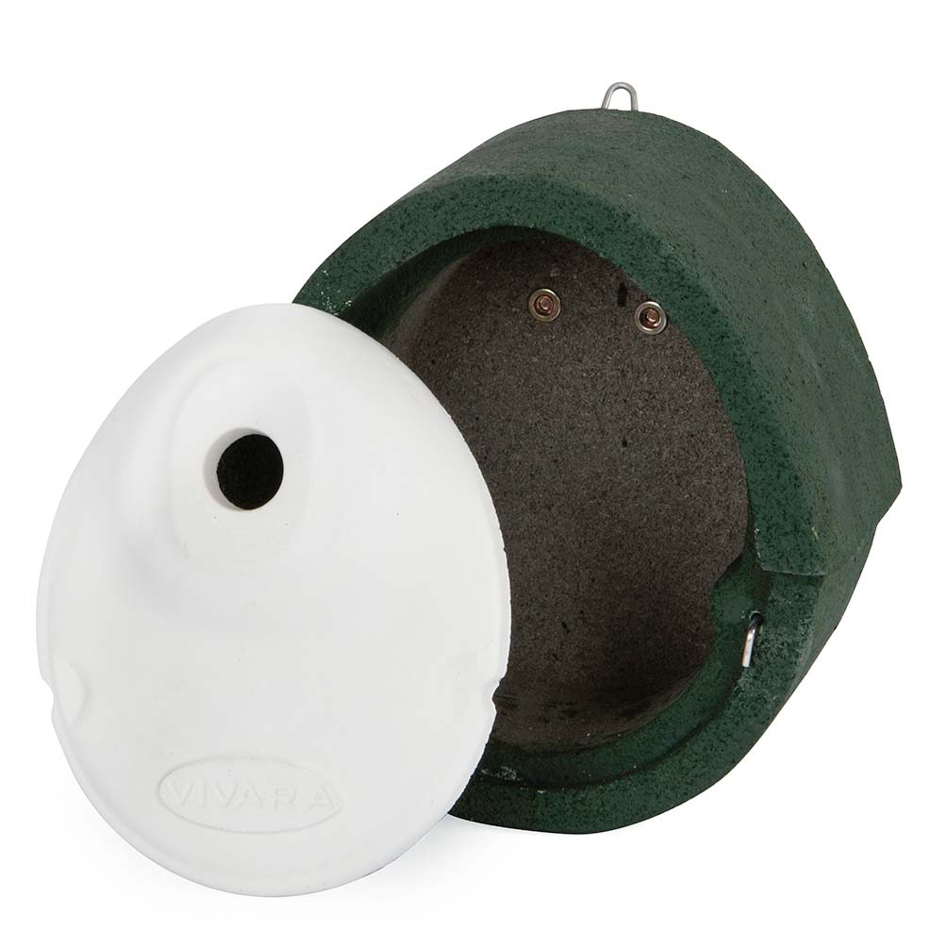 Nistkasten „Alicante“ WoodStone Grün 28 mm | Vogelhaus Holzbeton | CJ Wildlife