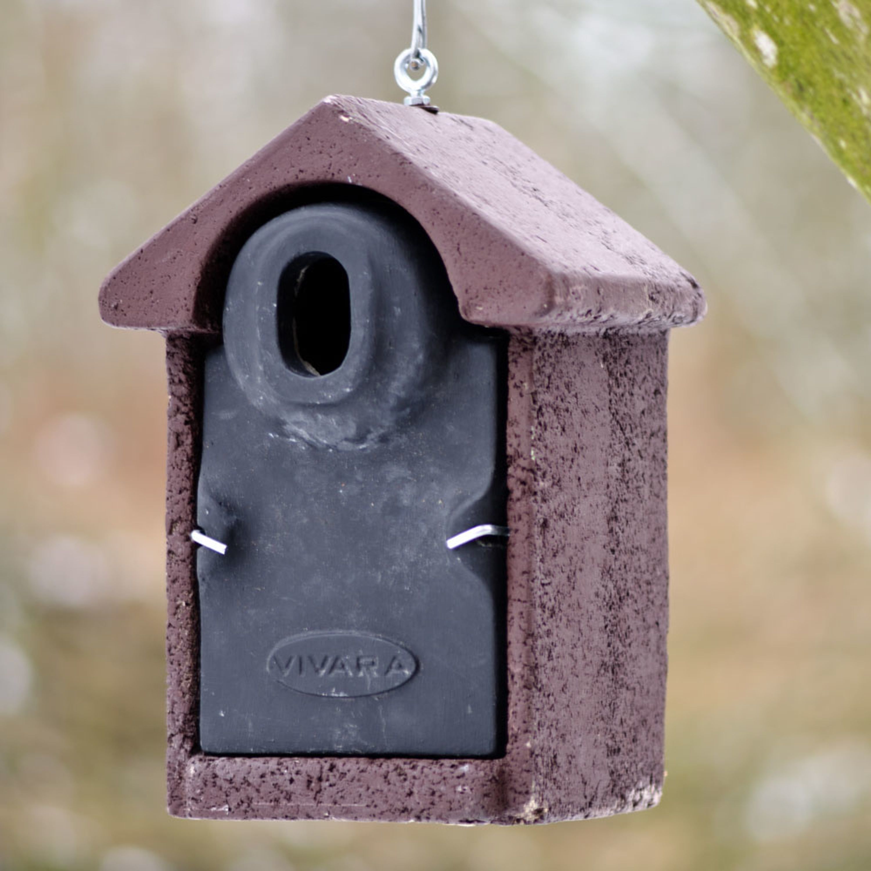 Nistkasten „Salamanca“ WoodStone, oval | Vogelhaus Holzbeton | CJ Wildlife