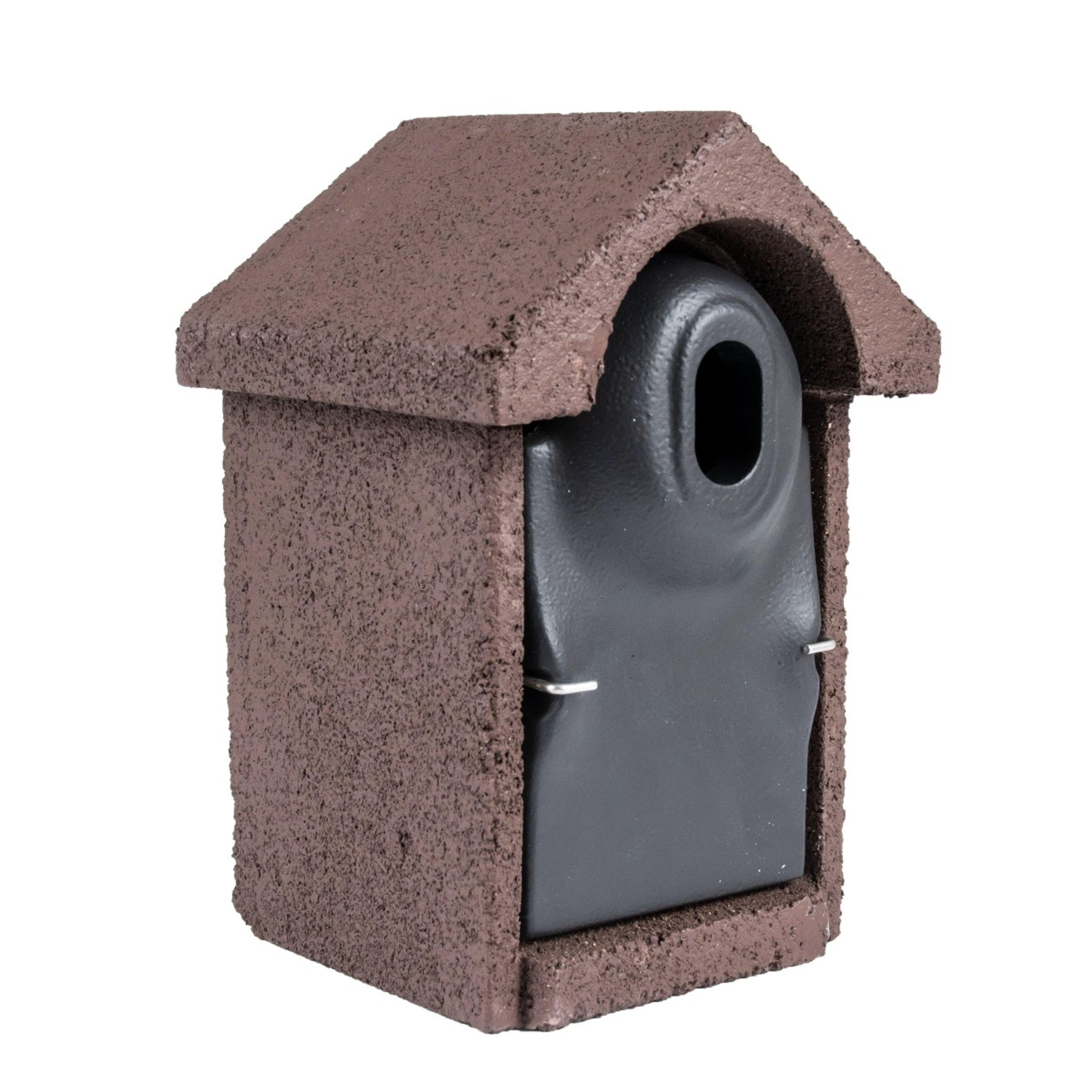 Nistkasten „Bilbao“ WoodStone Ovale Einflugöffnung | Vogelhaus Holzbeton | CJ Wildlife