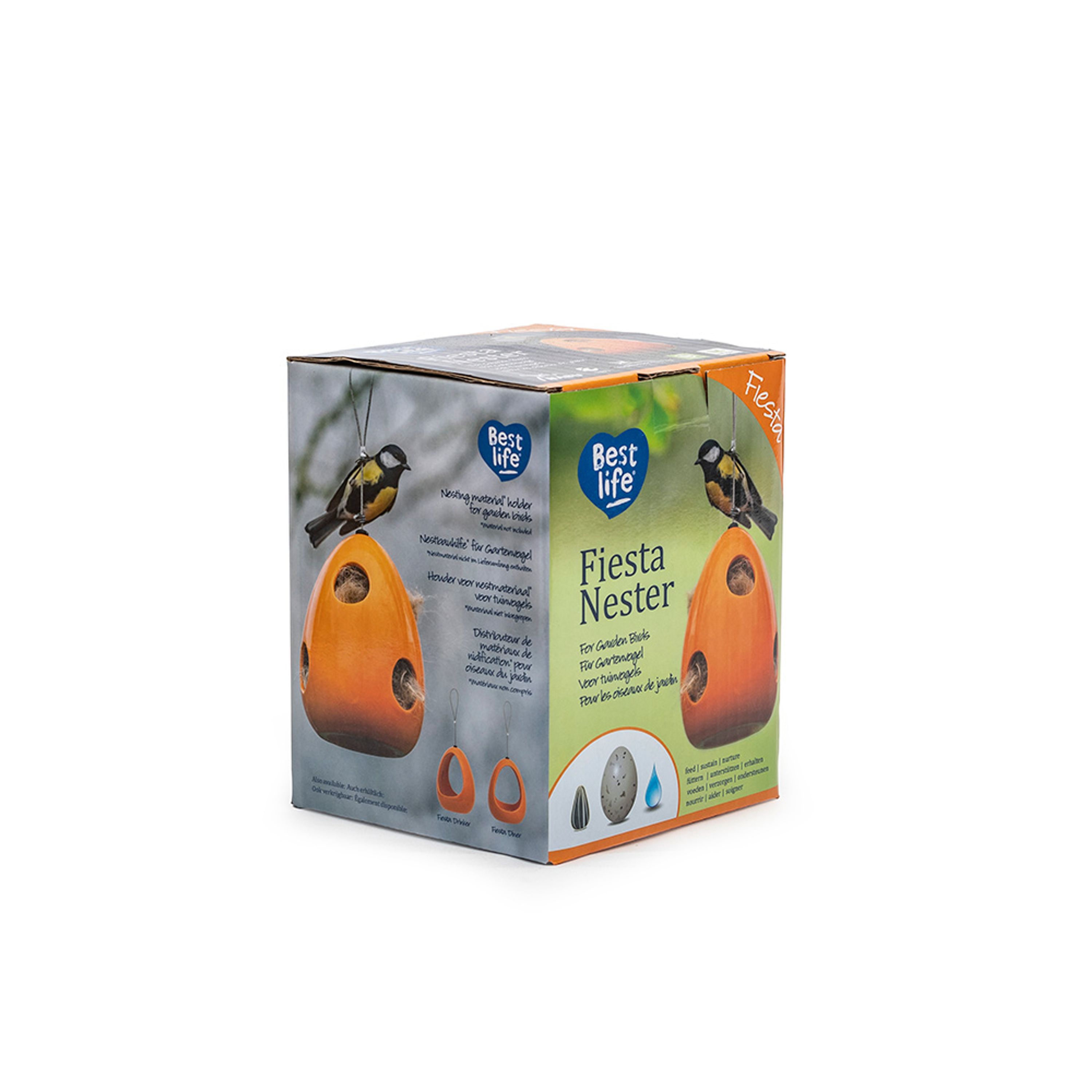 Nistmaterial-Halter „Fiesta”, orange  | CJ Wildlife