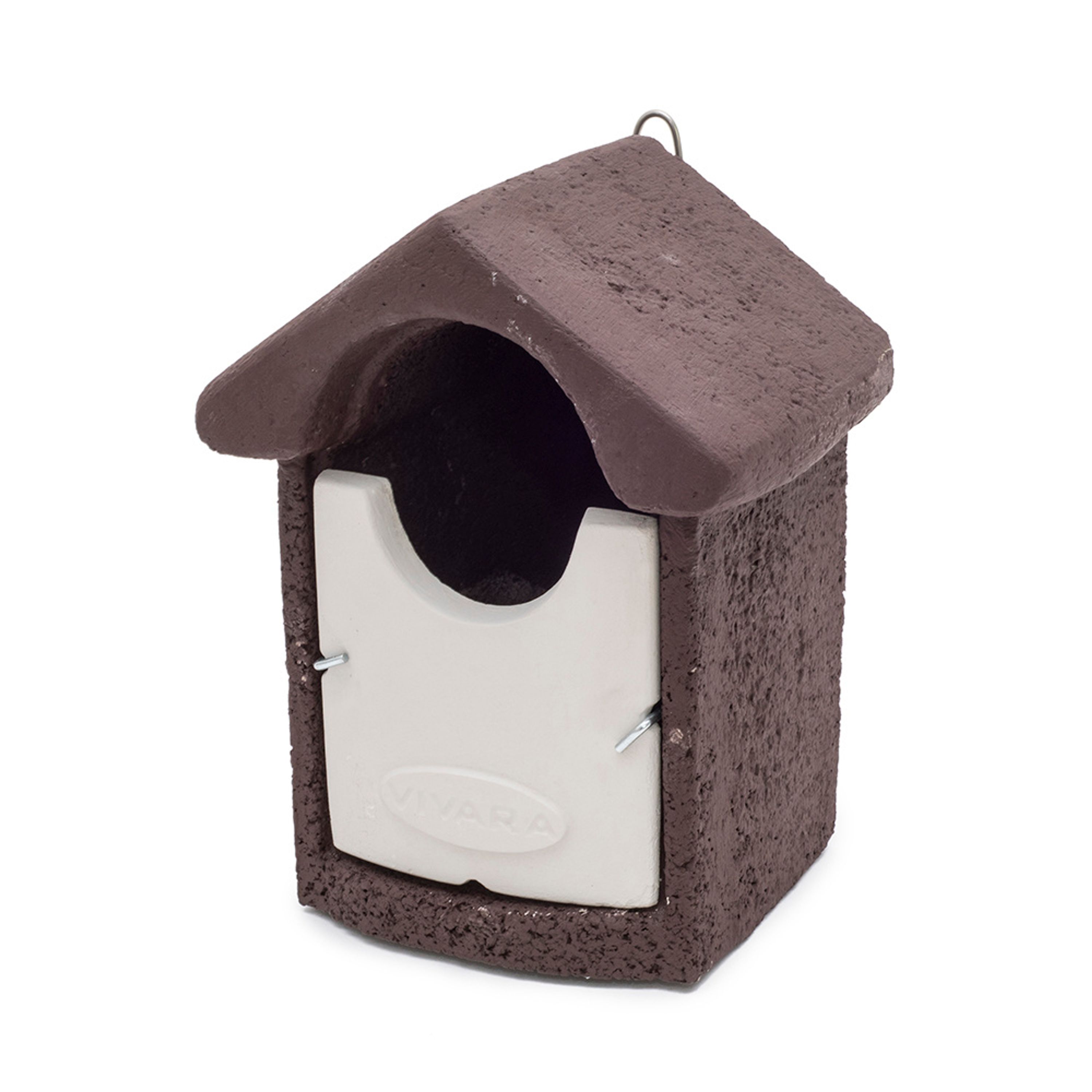 Nistkasten „Barcelona“ WoodStone Halbhöhlenbrüter Braun | Vogelhaus Holzbeton | CJ Wildlife