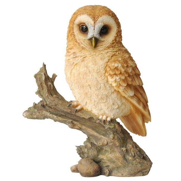 Tawny Owl on Stump Polystone