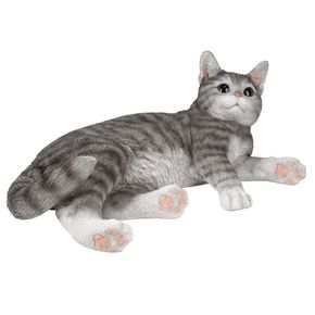 Große American Shorthair Katze Braun/Grau (Polystone)