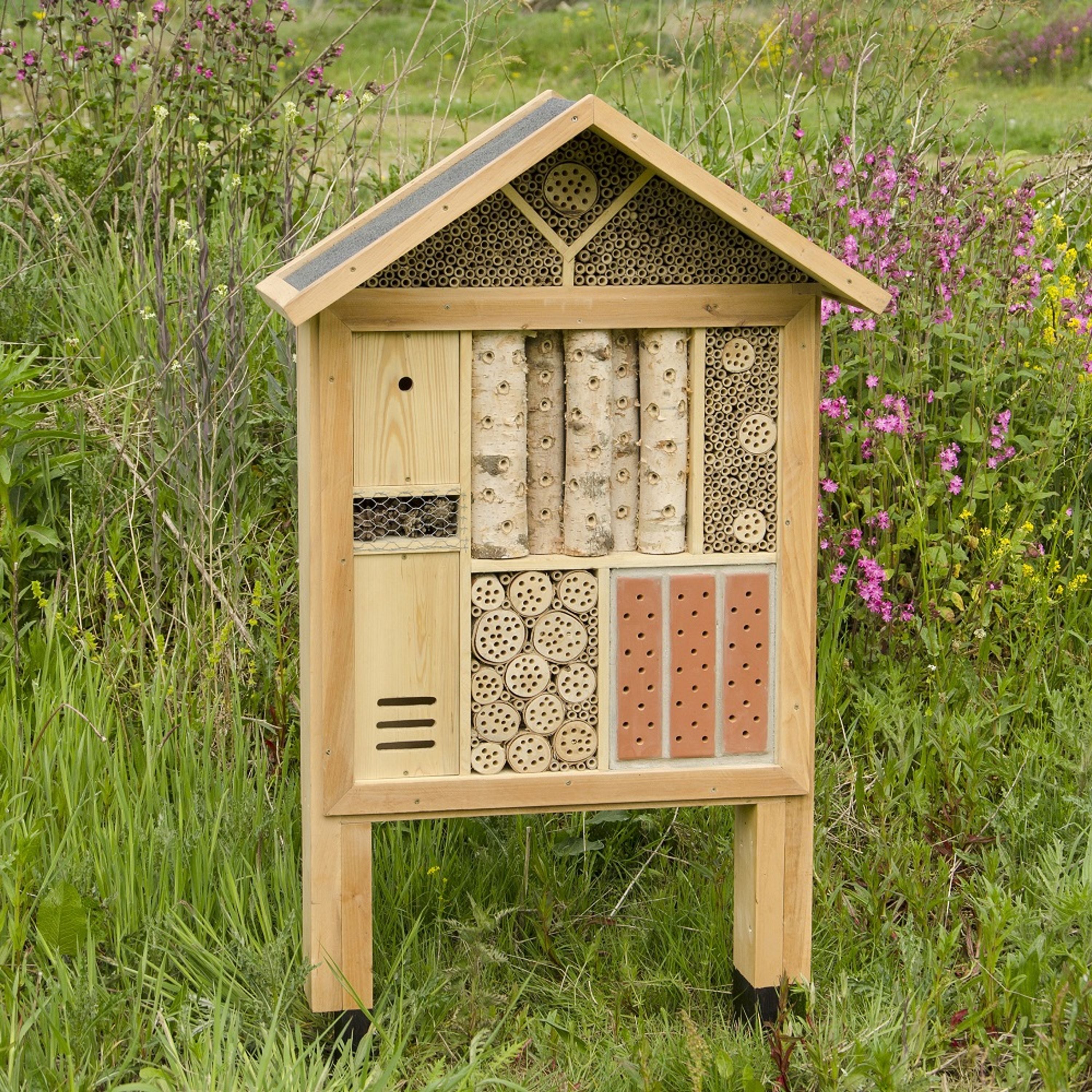 Insectenhotel Corsica Hout | Deze professionele insectenhuis biedt nestgelegenheid aan solitaire bij